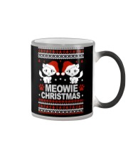 Meowie Ugly Christmas Sweater Cat Lovers Gift Color Changing Mug thumbnail