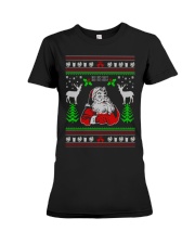 Santa Claus Ugly Christmas Sweater Premium Fit Ladies Tee thumbnail