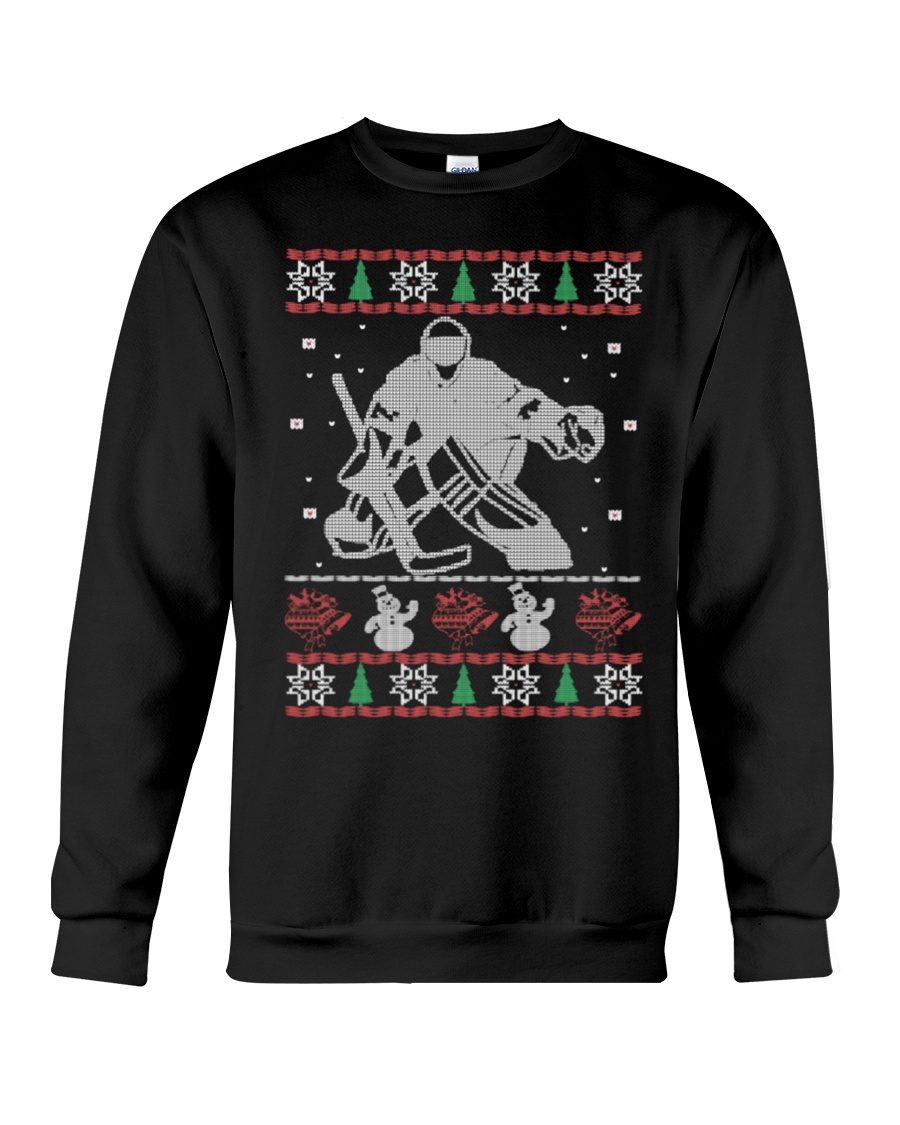 Hockey Goalie Ugly Christmas Sweater Crewneck Sweatshirt