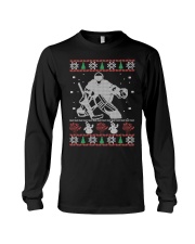 Hockey Goalie Ugly Christmas Sweater Long Sleeve Tee thumbnail