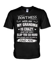 Don't Mess With Me My Grandma Is Crazy And She V-Neck T-Shirt thumbnail
