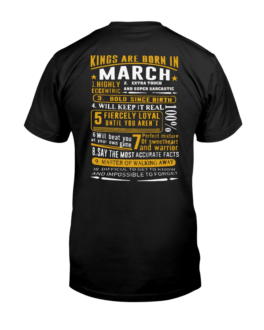 Kings Are Born In March Classic T-Shirt