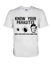 Know Your Parasites V-Neck T-Shirt thumbnail