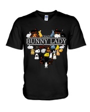 Crazy Bunny Lady V-Neck T-Shirt thumbnail