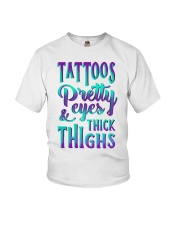 Tattoos Pretty Eyes And Thick Thighs Youth T-Shirt tile