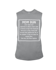 Mom Bun definition a hair style in which a mom's Sleeveless Tee tile