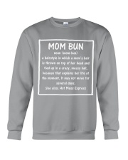 Mom Bun definition a hair style in which a mom's Crewneck Sweatshirt tile