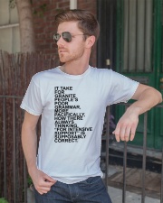 It take for granite people's poor grammar Classic T-Shirt lifestyle-mens-crewneck-front-2