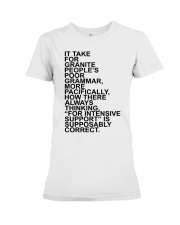 It take for granite people's poor grammar Premium Fit Ladies Tee tile