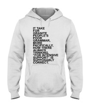 It take for granite people's poor grammar Hooded Sweatshirt tile