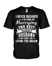 I never dreamed marrying the best asshole husband V-Neck T-Shirt tile