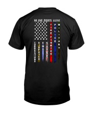 No one fights alone corrections dispatch ems nurse Premium Fit Mens Tee back