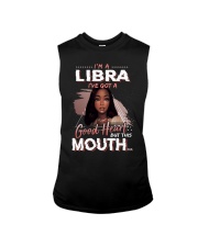 I'm a libra I've got a good heart but this mouth Sleeveless Tee tile