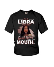 I'm a libra I've got a good heart but this mouth Youth T-Shirt tile