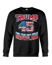 Trump 45 find your safe space snowflake Crewneck Sweatshirt thumbnail