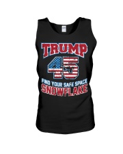 Trump 45 find your safe space snowflake Unisex Tank thumbnail