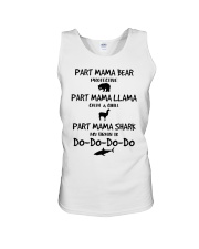 Part mama bear part mama llama part mama shark Unisex Tank tile