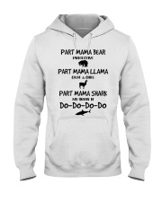 Part mama bear part mama llama part mama shark Hooded Sweatshirt tile