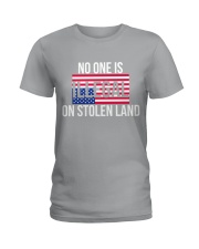 No one is illegal on stolen land Ladies T-Shirt tile