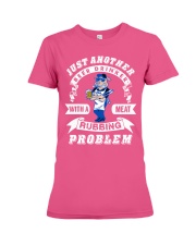 Just another beer drinker with a meat rubbing Premium Fit Ladies Tee tile
