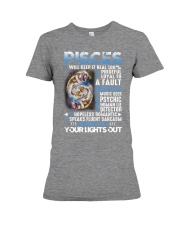 10 Signs Pisces your lights out Premium Fit Ladies Tee tile