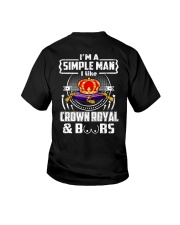 I'm a simple man i like crown royal and boobs Youth T-Shirt tile