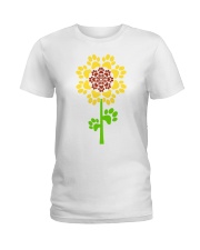 Sunflower Dog Paw Ladies T-Shirt tile