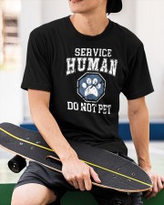 Service Human Do Not Pet Shirt Classic T-Shirt apparel-classic-tshirt-lifestyle-front-65