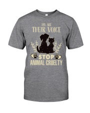 Dog lovers - stop animal cruelty Classic T-Shirt front