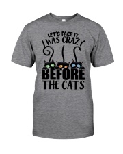 Let's face it I was crazy before the cats Classic T-Shirt front