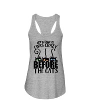 Let's face it I was crazy before the cats Ladies Flowy Tank tile