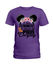 MS - it takes strength Ladies T-Shirt tile