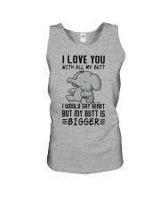 I love you with all my butt Unisex Tank tile