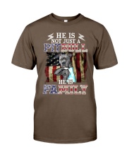 My pitbull is family - Love dad Classic T-Shirt tile