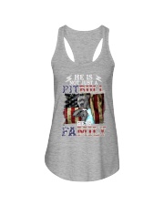 My pitbull is family - Love dad Ladies Flowy Tank tile