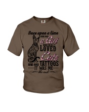 Girl love cats and tattoos Youth T-Shirt tile