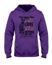 Girl love cats and tattoos Hooded Sweatshirt tile