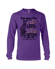 Girl love cats and tattoos Long Sleeve Tee tile