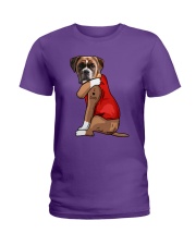 Boxer love dad Ladies T-Shirt tile