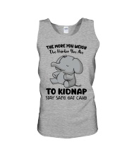The more you weigh the harder you are to kidnap Unisex Tank tile