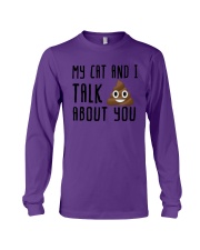 My cat and I talk shit about you Long Sleeve Tee tile