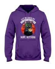 Let me check my giveshitometer Funny black cat Hooded Sweatshirt tile