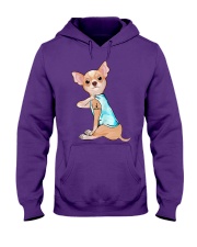 Chihuahua love grandpa Hooded Sweatshirt tile