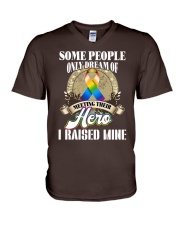 Cancer survivor mom V-Neck T-Shirt tile