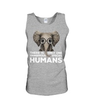 There is only one dangerous species Unisex Tank tile