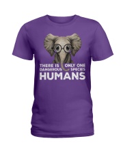 There is only one dangerous species Ladies T-Shirt tile