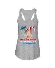 Golden Retriever - My Heart Ladies Flowy Tank tile