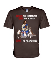 Rescue The Mistreated V-Neck T-Shirt tile