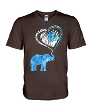 Autism - Hope - love V-Neck T-Shirt tile