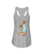 Golden retriever love mom Ladies Flowy Tank tile